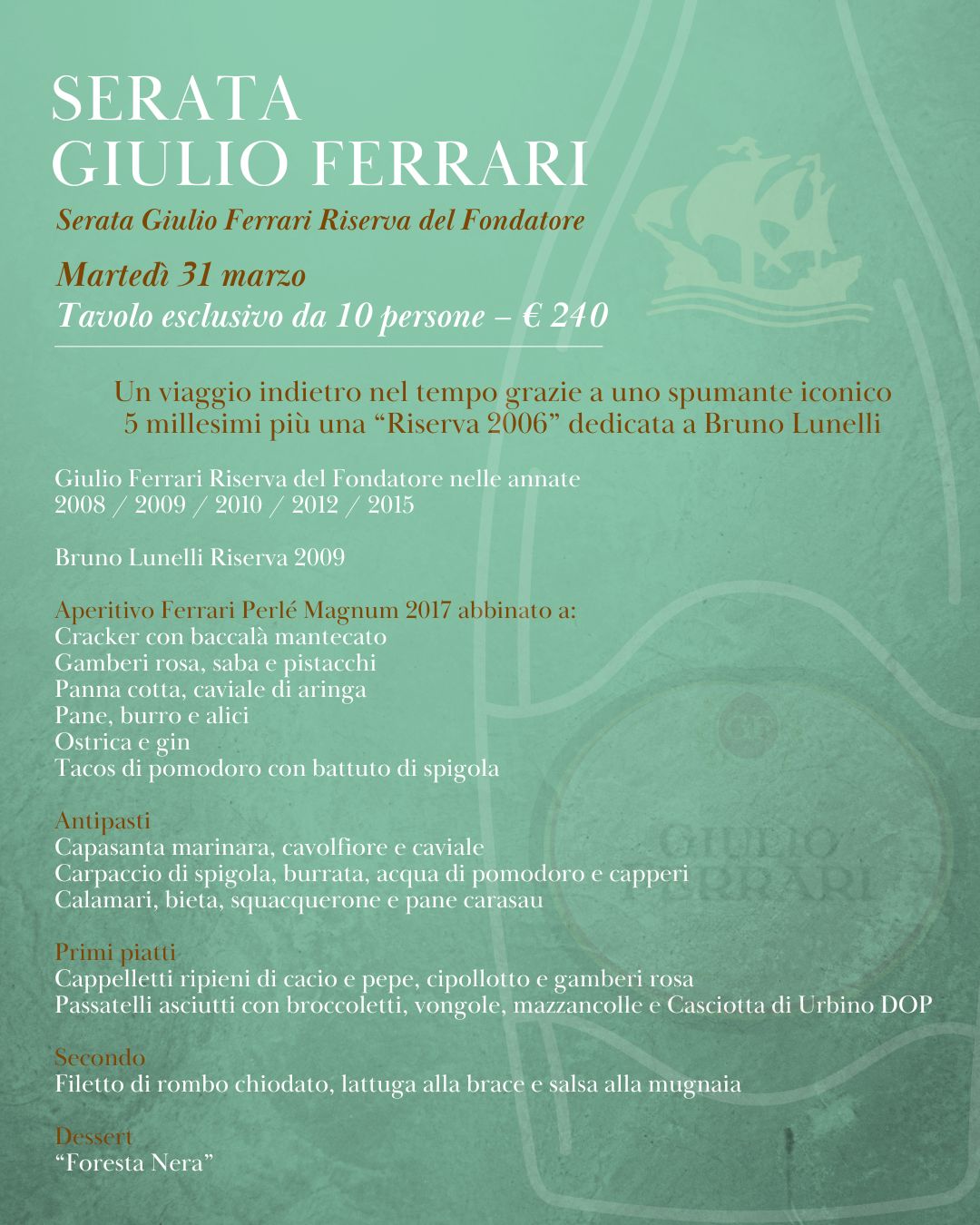 Serata esclusiva maison Giulio Ferrari